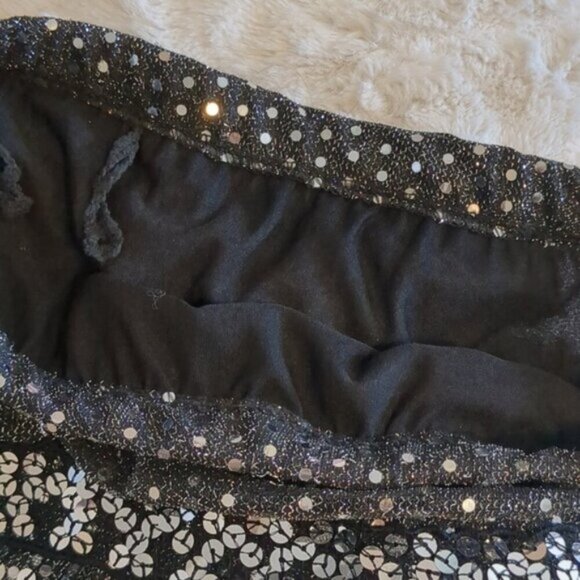 Black & Silver Sequin Dance Skirt – Layers - Picture 5 of 6